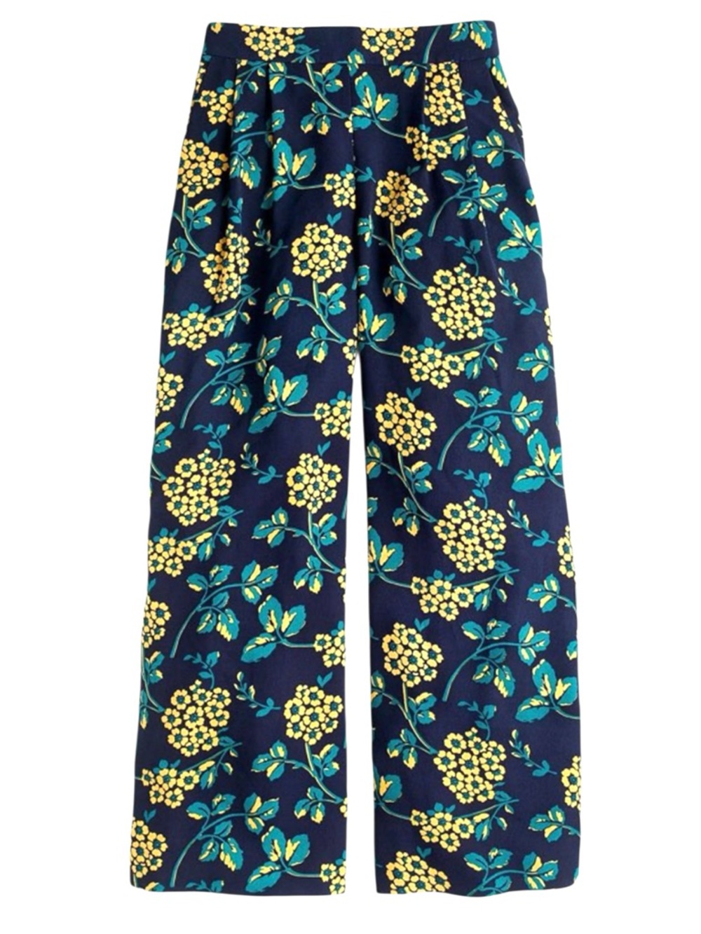 Like New J. Crew Floral Cropped Wide Leg Pants Size Small